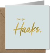 Tallies Cards - greeting - ansichtkaarten - Haaks - Pastel  - Set van 4 wenskaarten - Inclusief kraft envelop - sterkte - knuffel - medeleven - 100% Duurzaam