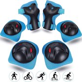 Kids Beschermende Gear Set, 6 in 1 kind kniebeschermers elleboogbeschermers Polsbeschermers met verstelbare riem voor Rollerblading Roller Skating Fiets BMX Scooter Street Sports (