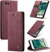 CaseMe - iPhone 7/8/SE 2020 hoesje - Wallet Book Case - Magneetsluiting - Rood