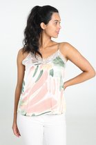 Cassis - Female - Ruim topje met abstracte print  - Groen
