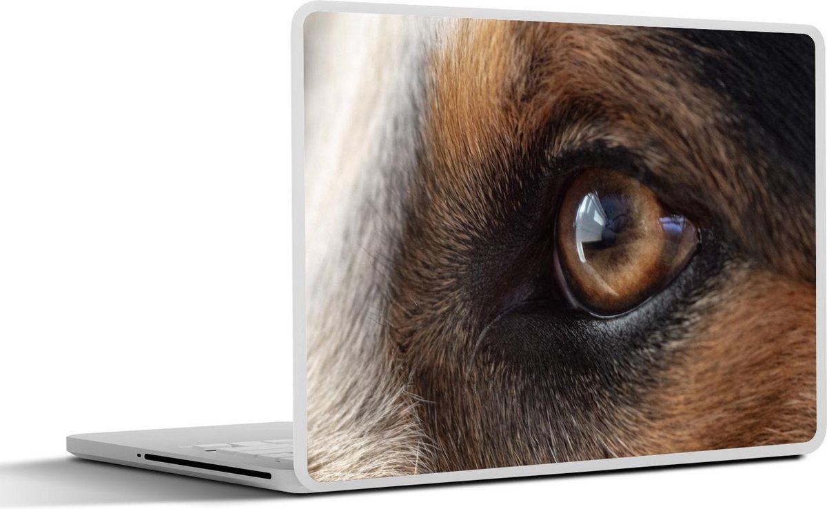 Afbeelding van product SleevesAndCases  Laptop sticker - 11.6 inch - Ogen - Hond - Bruin