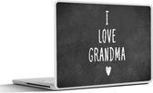 Laptop sticker - 12.3 inch - I love grandma - Oma - Quotes - Spreuken - 30x22cm - Laptopstickers - Laptop skin - Cover