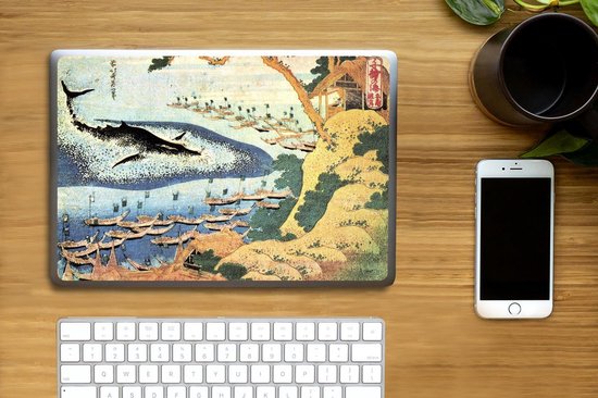 Autocollant pour ordinateur portable - 13,3 pouces - Une baleine à Goto - peinture de Katsushika Hokusai - 31x22,5cm - Autocollants pour ordinateur portable - Skin pour ordinateur portable - Housse