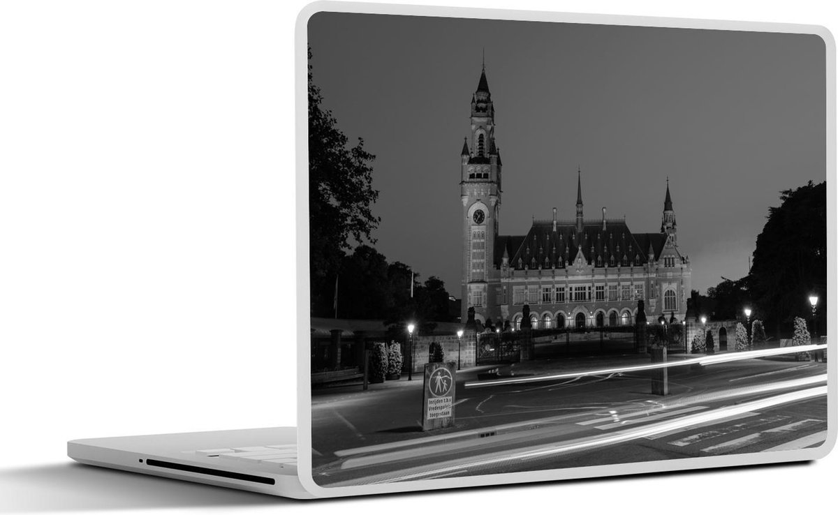 Afbeelding van product SleevesAndCases  Laptop sticker - 12.3 inch - Den Haag - Nederland - Zwart - Wit