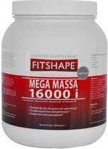 Fitshape  - Mega Massa 1600 i - Sportvoeding - aardbei