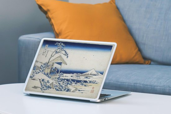 Autocollant pour ordinateur portable - 10,1 pouces - Matin enneigé à Koishikawa - Peinture de Katsushika Hokusai - 25x18cm - Autocollants pour ordinateur portable - Skin pour ordinateur portable - Couverture