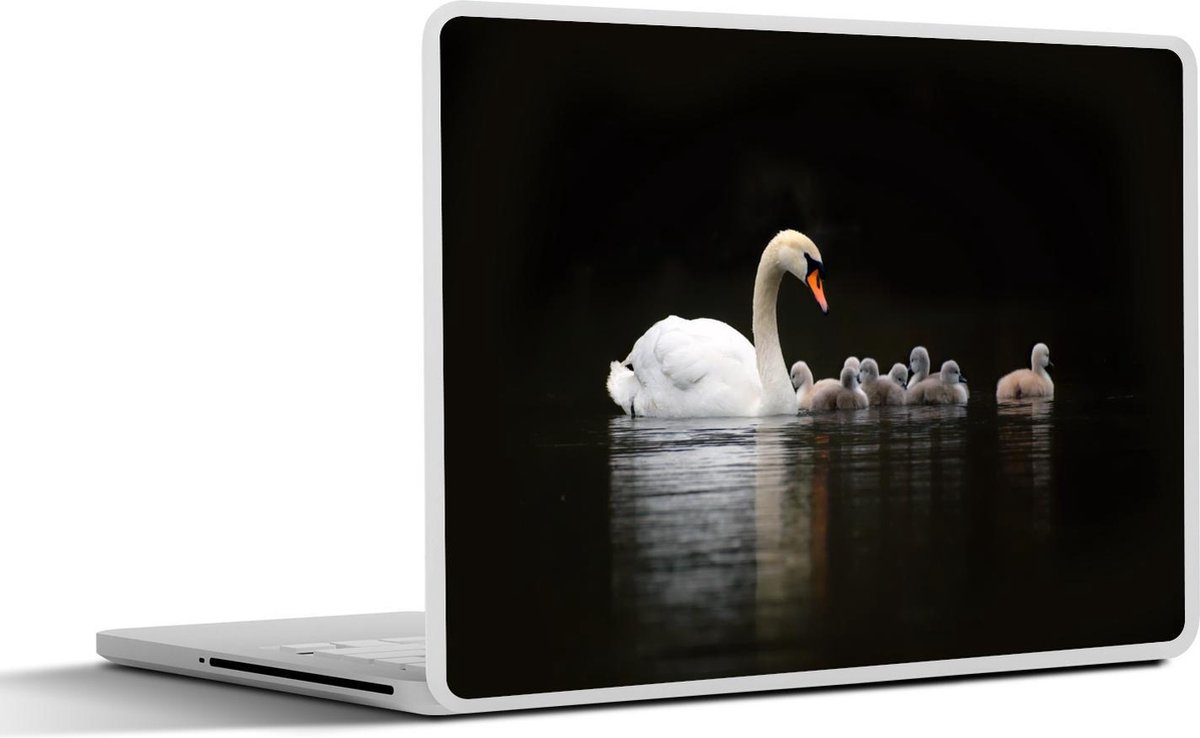 Laptop sticker - 13.3 inch - Vogels - Zwaan - Kuiken - 31x22,5cm - Laptopstickers - Laptop skin - Cover