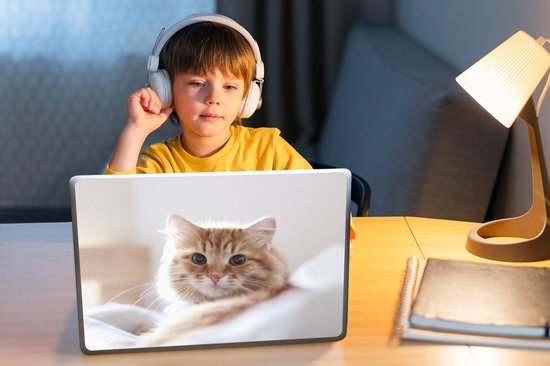 Sticker pour ordinateur portable - 13,3 pouces - Gros plan chat