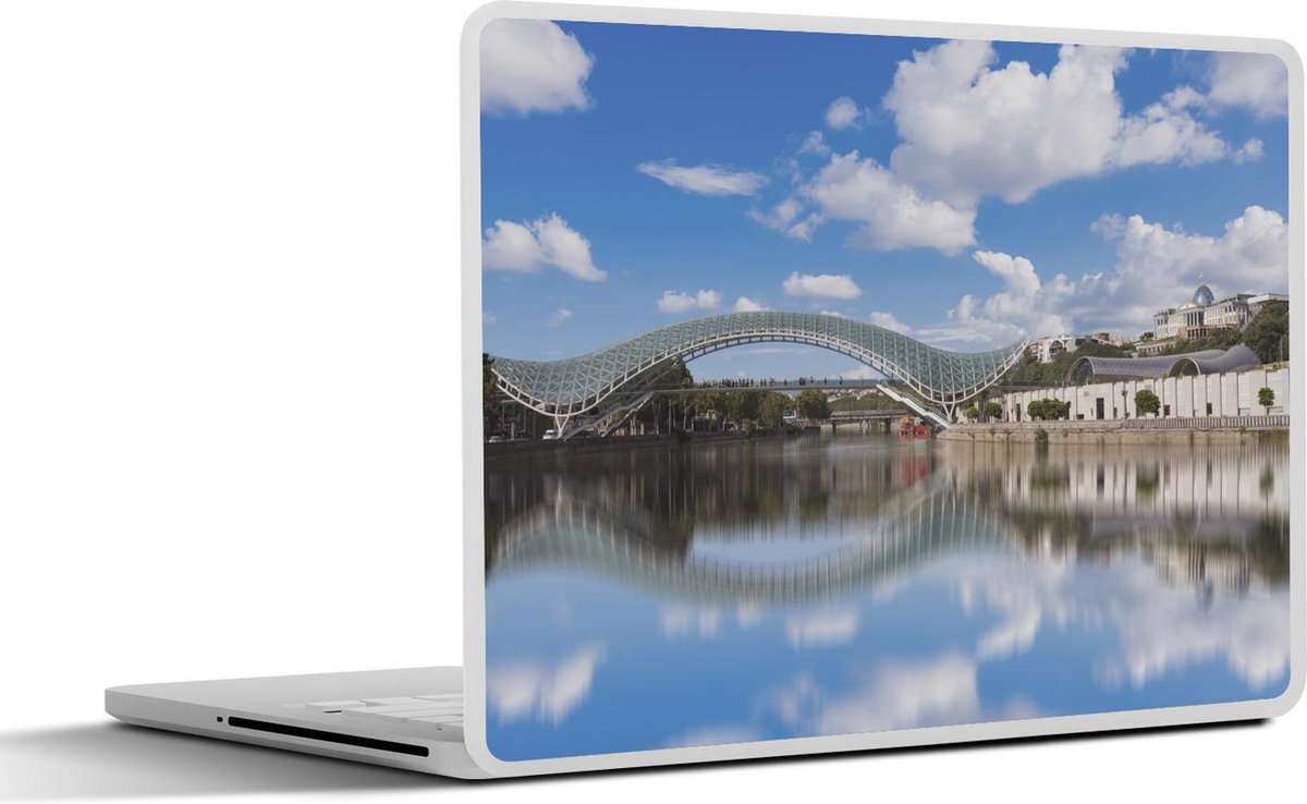 Afbeelding van product SleevesAndCases  Laptop sticker - 13.3 inch - De Brug van Vrede in de Europese stad Tbilisi
