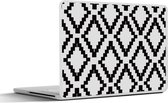 Laptop sticker - 17.3 inch - Patronen - Zwart - Wit - Luxe - 40x30cm - Laptopstickers - Laptop skin - Cover