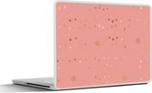 Laptop sticker - 15.6 inch - Patronen - Luxe - Roze - Rozen - 36x27,5cm - Laptopstickers - Laptop skin - Cover