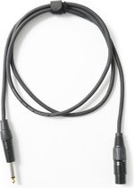 DAP Audio Microfoon Kabel - Female XLR naar Jack Mono - 1,5m (Zwart)