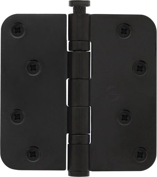 Charnière à roulement à billes Intersteel arrondie - jusqu'à 70 kilos - noir mat