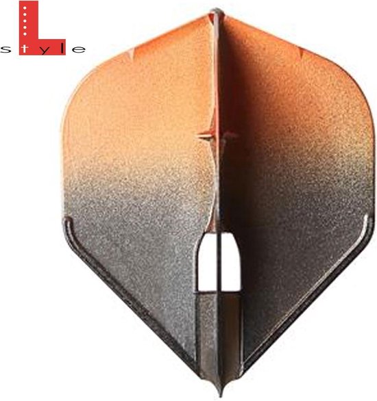 L-Style Champagne L3 Shape 2-Tone BK×Orange - Dart Flights van L-Style — afbeelding 3