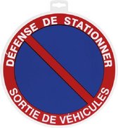 Taliaplast Bord 'Prière de ne pas stationner', Gelieve niet te parkeren, uitrit voertuigen, rond, 30 cm x 30 cm