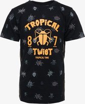 TwoDay jongens T-shirt met insecten print - Zwart - Maat 170/176