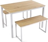 Set met tafel en bank White Hout (70 x 76 x 110 cm)