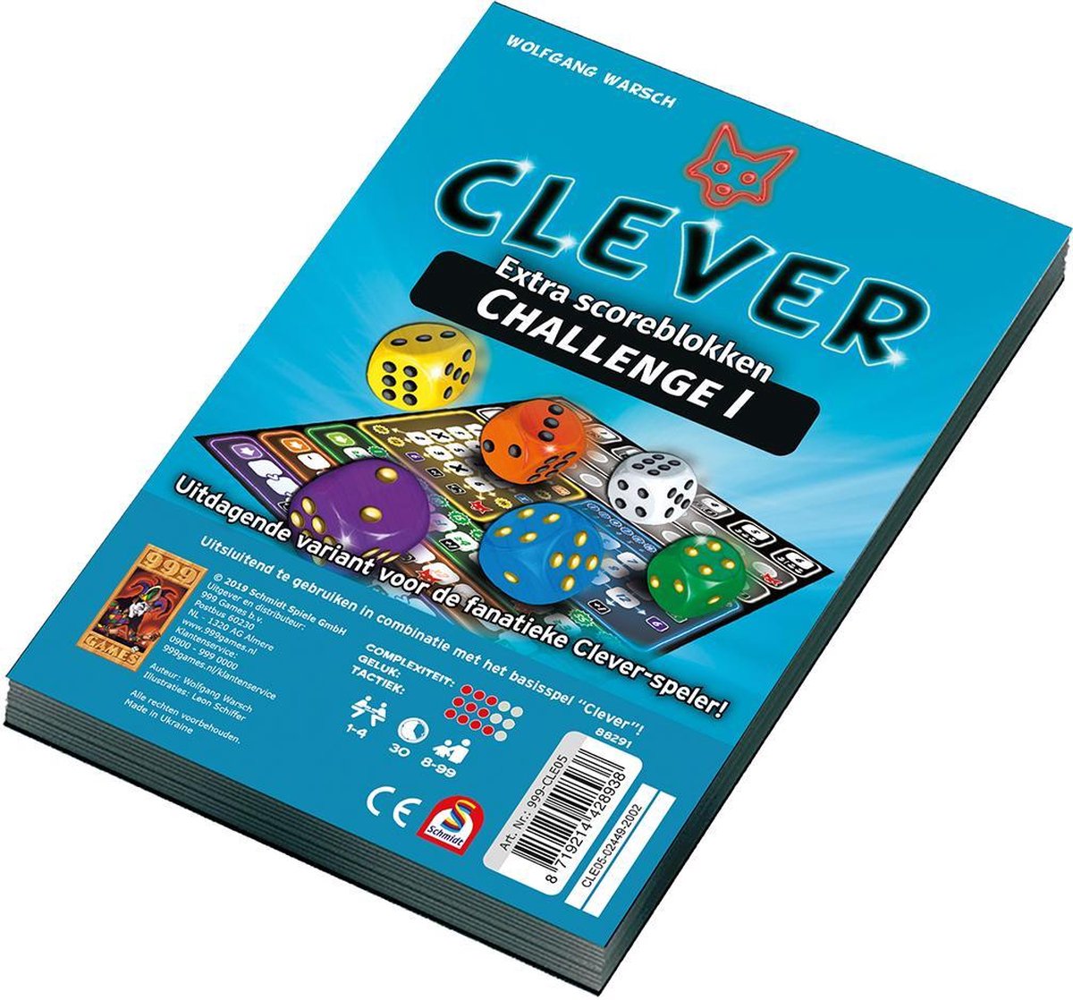Scoreblokken Clever Challenge Dobbelspel - 999 Games