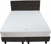 Bedworld Boxspring 120x220 - Stevig - Tweedlook - Donker bruin (M94)