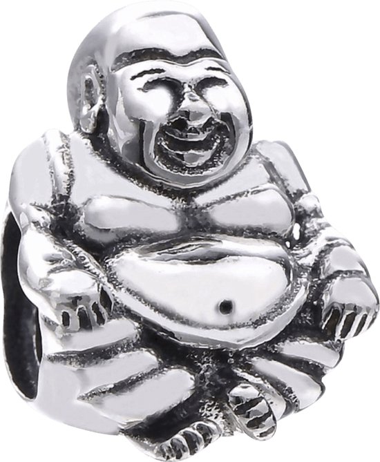 Tracelet - Zilveren bedels - Tracelet - Zilveren bedels - Bedel Boeddha man  | Dikke... | bol.com
