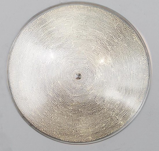 Zenza - Plafonniere - Oosterse Lamp- Disk- Filisky- XL - Zilver | bol.com