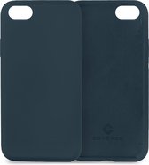 Coverzs Luxe Liquid Silicone case geschikt voor Apple iPhone - donkerblauw