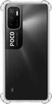 Hoesje Geschikt voor Poco M3 Pro Hoesje Shock Proof Cover Case Shockproof - Hoes Geschikt voor Xiaomi Poco M3 Pro Hoes Siliconen Back Case - Transparant