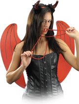 Carnival Toys Duivelset Dames 68 X 64 Cm Vilt Rood 2-delig