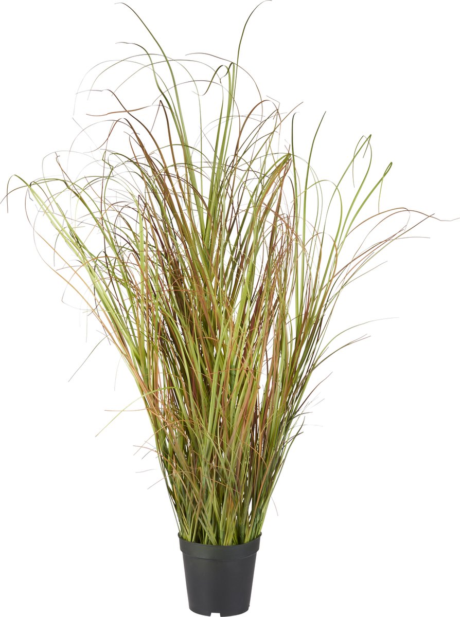 Kunstplant Siergras roodgroen H122cm - HTT Decorations kunstplanten