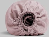 Yumeko hoeslaken katoen tencel lyocell roze chambray 180x200x30  - Biologisch & ecologisch