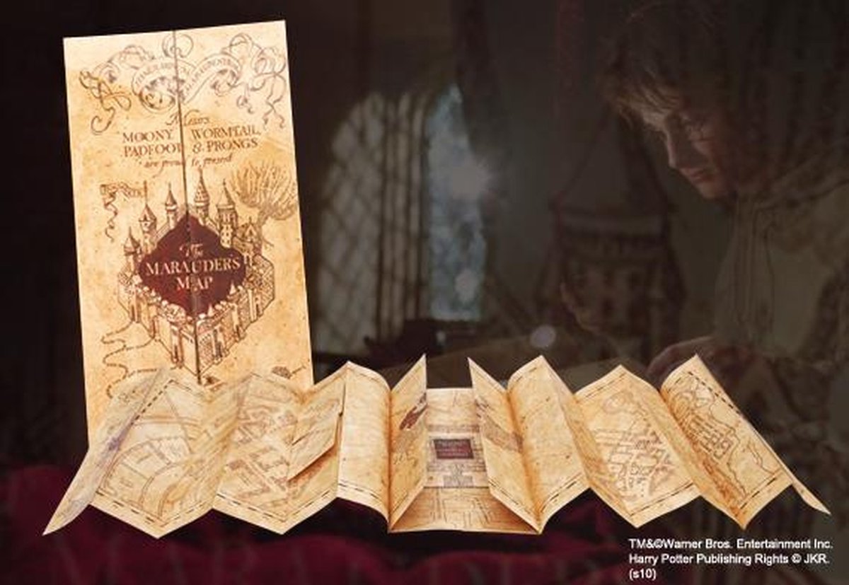 The Noble Collection Harry Potter - Replica 1/1 Marauder's Map Verzamelobject - Creme