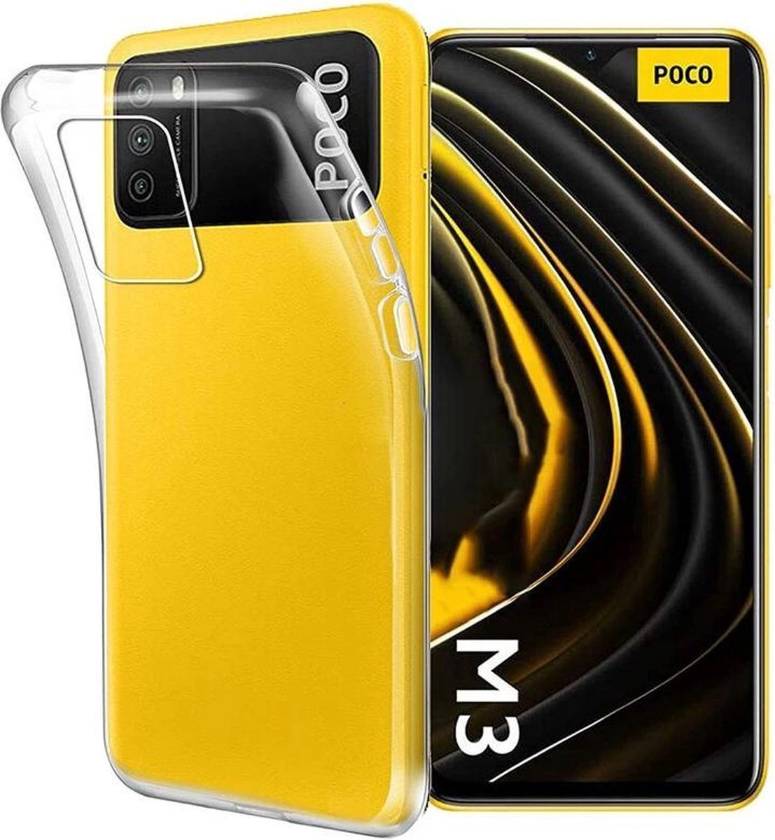 Hoesje Geschikt voor: Xiaomi Poco M3 - Silicone - Transparant