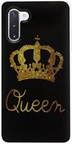 - ADEL Siliconen Back Cover Softcase Hoesje Geschikt voor Samsung Galaxy Note 10 Plus - Queen Koningin