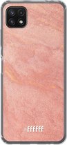6F hoesje - geschikt voor Samsung Galaxy A22 5G -  Transparant TPU Case - Sandy Pink #ffffff