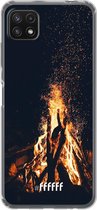 6F hoesje - geschikt voor Samsung Galaxy A22 5G -  Transparant TPU Case - Bonfire #ffffff