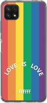 6F hoesje - geschikt voor Samsung Galaxy A22 5G -  Transparant TPU Case - #LGBT - Love Is Love #ffffff