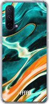 6F hoesje - geschikt voor OnePlus Nord CE 5G -  Transparant TPU Case - Fresh Waves #ffffff