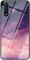 Voor vivo iQOO Neo Sterrenhemel Geschilderd Gehard Glas TPU Schokbestendige Beschermhoes (Dream Sky)