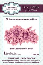 Creative Expressions Stans - Madeliefjes - 4,6cm x 8cm - Stans en stempel in 1