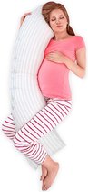 zwangerschapskussen - Zinaps Beddengoed Zachte Body Kussen - Lange Sleep Sleeper Pillow voor gebruik tijdens zwangerschap Katoen Blend Cover met Soft Polyester Vulling (Single Pack) (WK 02132
