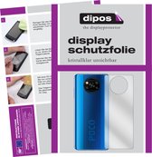 dipos I 2x Beschermfolie helder compatibel met Poco X3 NFC Achterkant Folie screen-protector (expres kleiner dan het glas omdat het gebogen is)