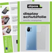 dipos I 2x Beschermfolie mat compatibel met Xiaomi Mi 11 Achterkant Folie screen-protector (expres kleiner dan het glas omdat het gebogen is)