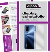 dipos I 2x Beschermfolie helder compatibel met Oppo Realme V5 5G Achterkant Folie screen-protector (expres kleiner dan het glas omdat het gebogen is)