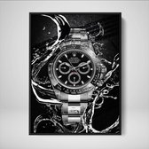 DEVICI Ingelijste Motiverende Wanddecoratie - Muurdecoratie - Rolex GMT-Master II Batgirl - Ingelijste Canvas Wall Art Ingelijste Wanddecoratie Kantoor Ingelijste Kunstposters & Kunstprints