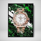 DEVICI Ingelijste Motiverende Wanddecoratie - Muurdecoratie - Rolex Daytona White Panda - Ingelijste Canvas Wall Art Ingelijste Wanddecoratie Kantoor Ingelijste Kunstposters & Kunstprints