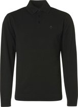 No-Excess LS Polo Solid Zwart - maat XXL