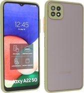Hoesje Geschikt voor Samsung Galaxy A22 5G - Hard Case Backcover Telefoonhoesje Groen