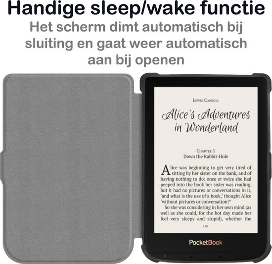 Hoesje Geschikt voor Pocketbook Touch HD 3 Hoesje Luxe Bescherm Case - Hoes Geschikt voor Pocketbook Touch HD 3 Hoes Book Cover - Bruin van Bronzi. — afbeelding 4