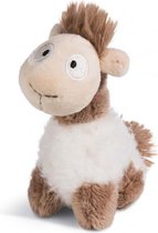 knuffel Lama Baby junior 12 cm polyester bruin