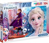 legpuzzel Frozen II junior karton 104 stukjes